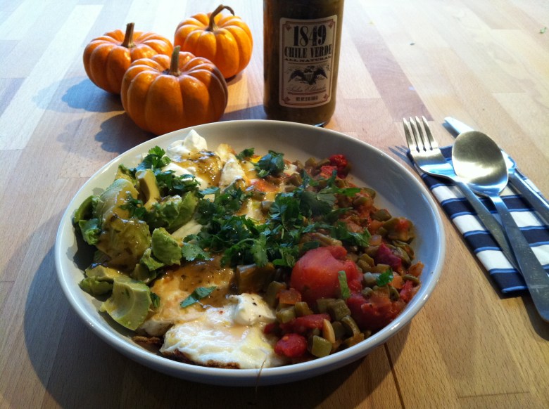 Huevos Rancheros with nopalitos!